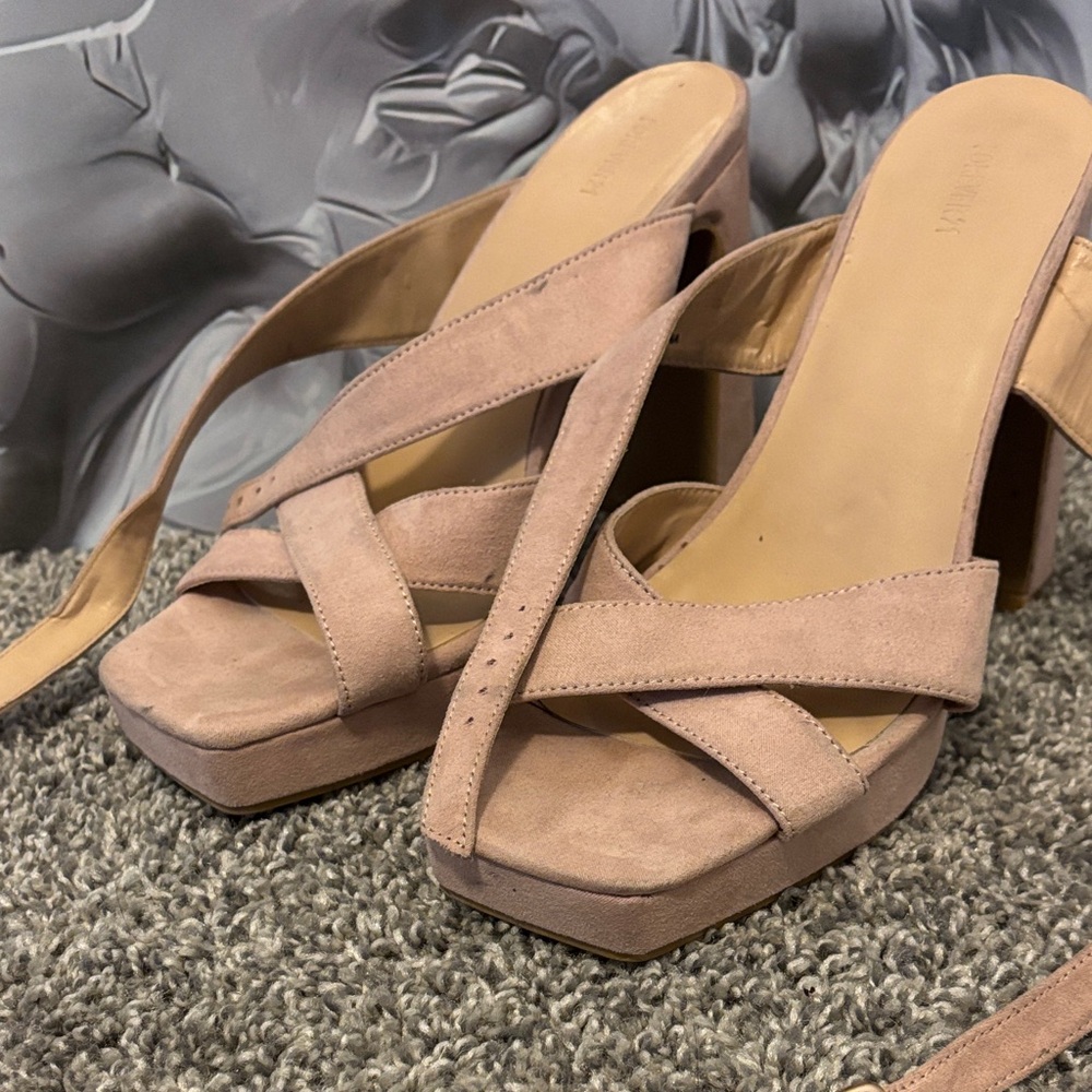 Forever 21 Blush Pink Block Heels